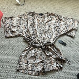NWT Lulus snakeskin romper size xs